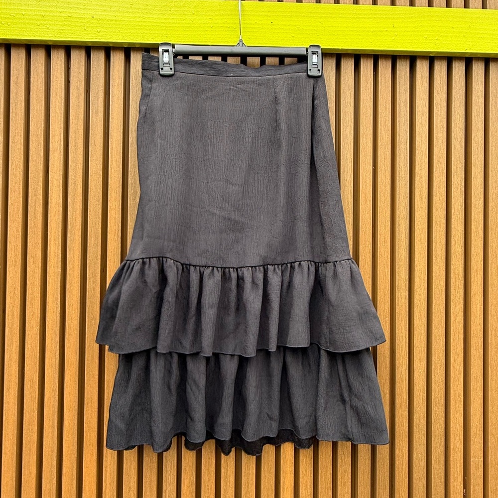 Elegant Black Tiered Skirt